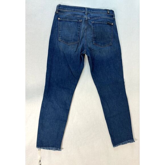 7 for All Mankind Roxanne Ankle Jeans Light Medium Wash - Size 31 - Picture 2 of 8
